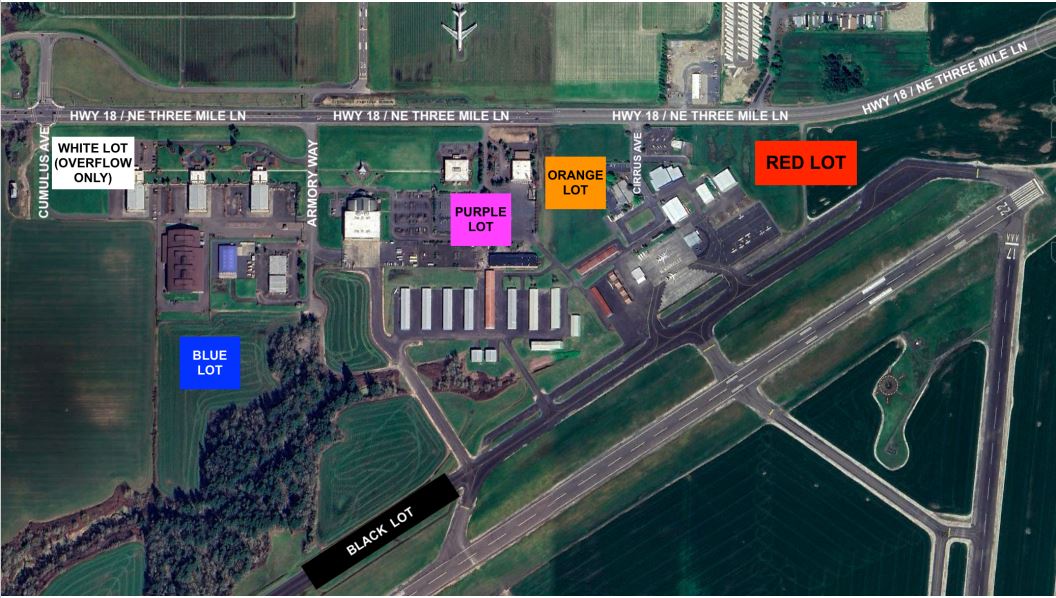 Oregon Air Show at McMinnville - Parking Lot Overview